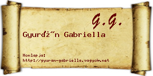 Gyurán Gabriella névjegykártya