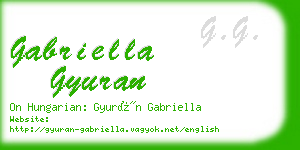 gabriella gyuran business card